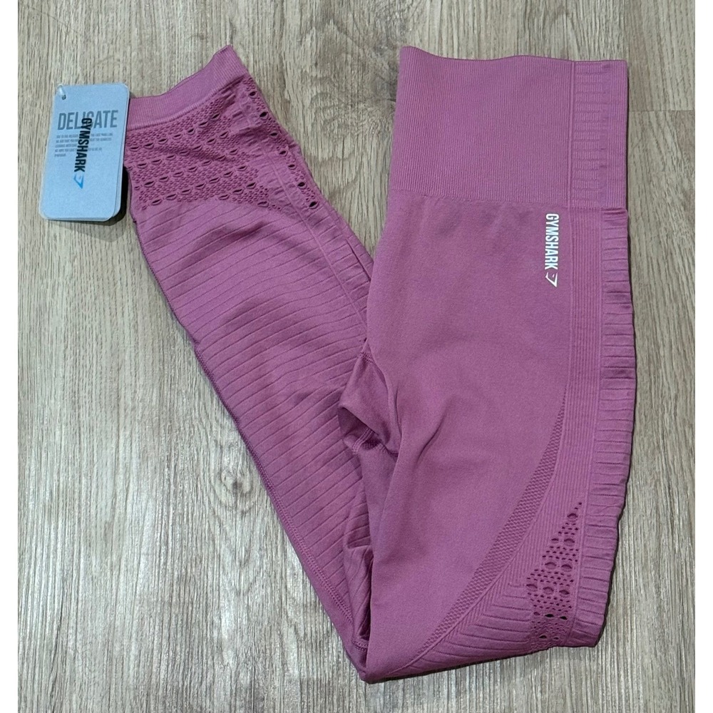 Gymshark NWT Energy High Waisted Legging Dusky Pink‎ Seamless Workout Gym Size M